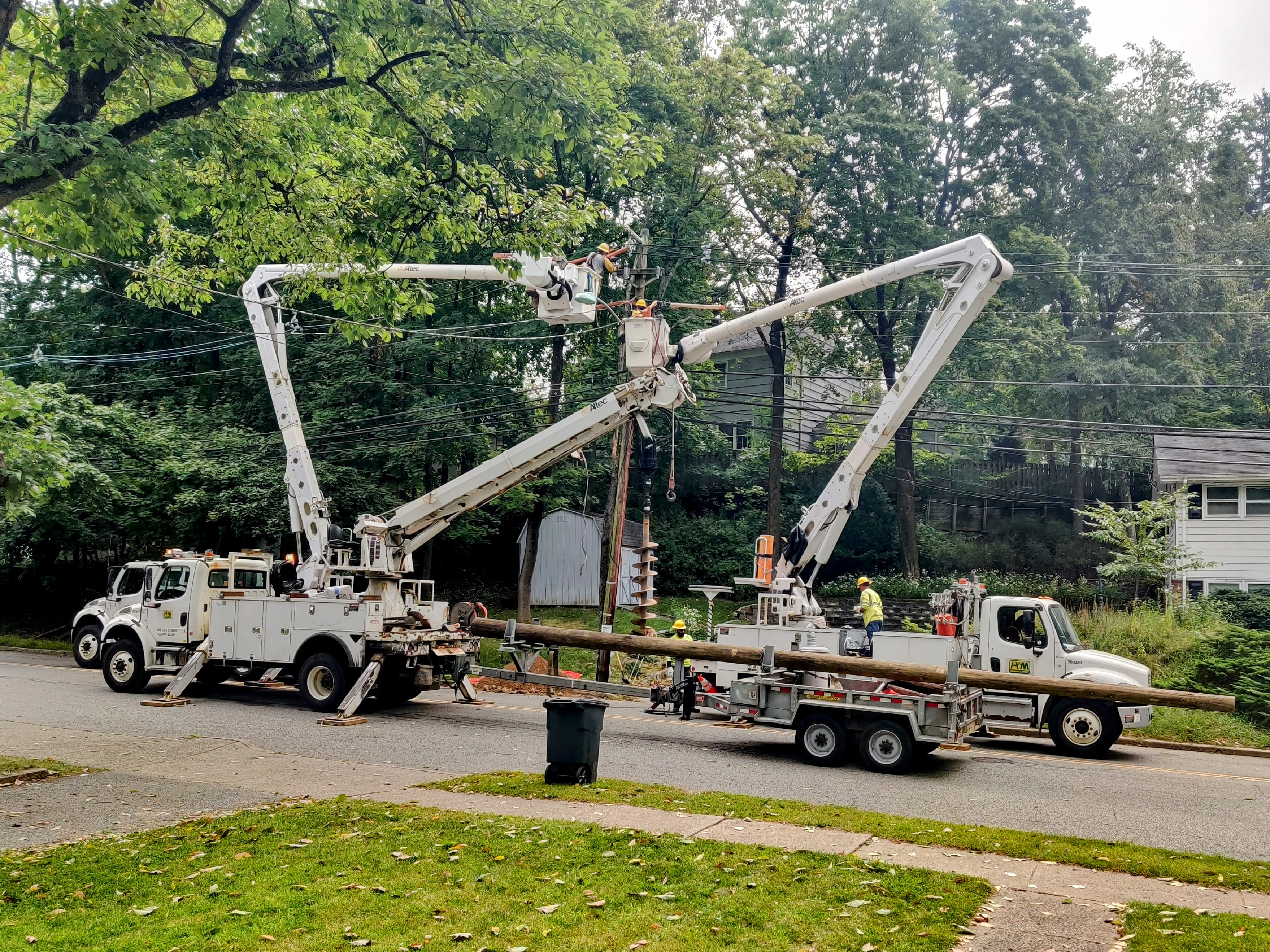 Getting a new utility pole.  